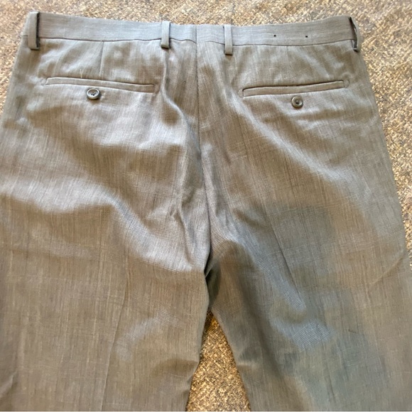 Banana Republic Tailored Slim Fit Gray Wool Pants Men’s 33x34 - Picture 11 of 13